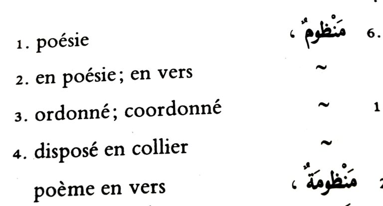 (نظم) : la puissance de l&rsquo;ordre dans la langue arabe et le Coran